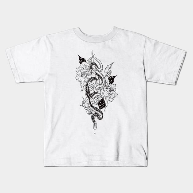 Snake Kids T-Shirt by cocotatts